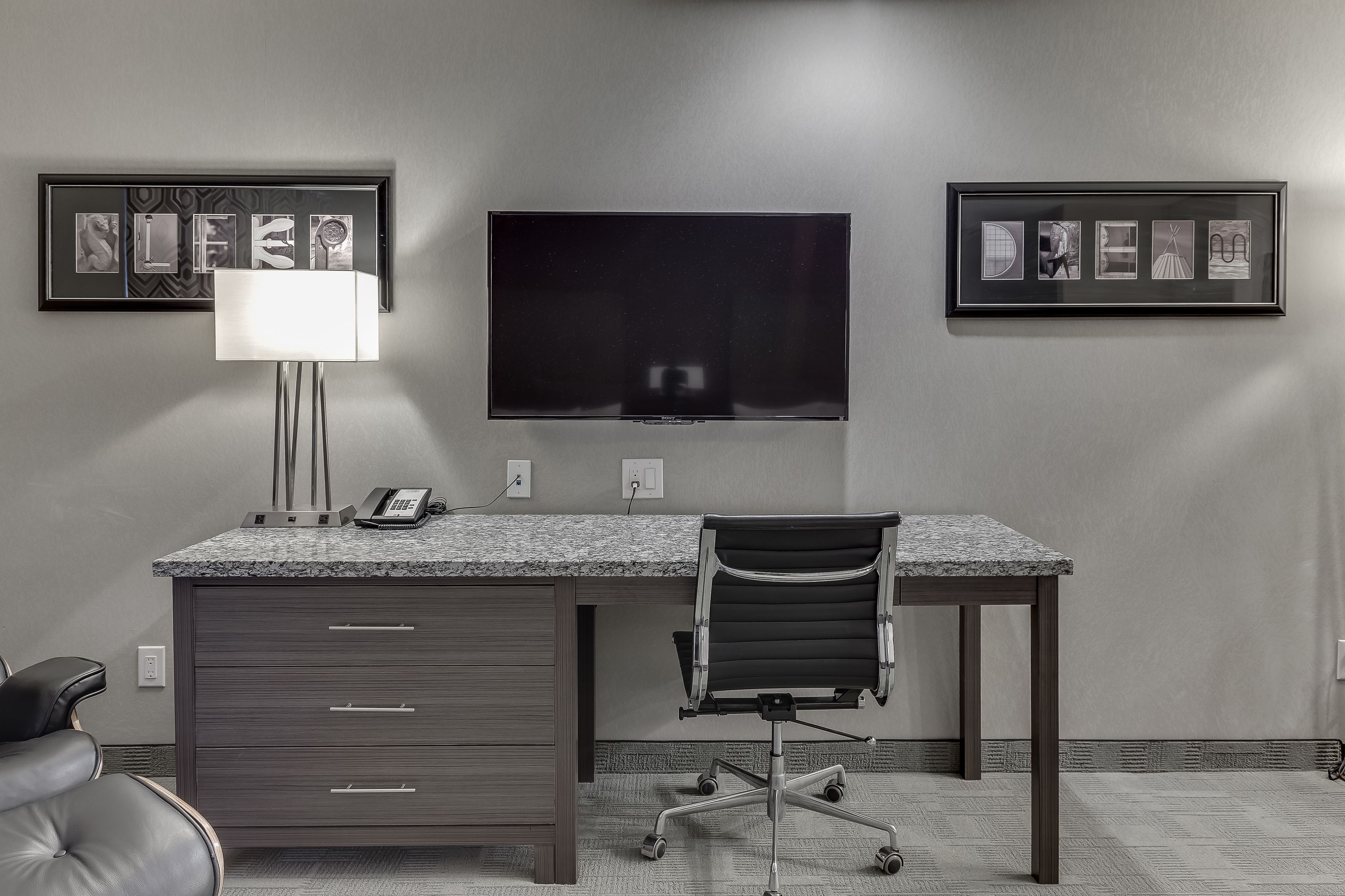 standard suite, 2 queen beds, kitchenette | 1 bedroom, premium bedding, desk, laptop workspace