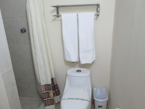 Shower, free toiletries, towels, soap - Hotel San Francisco (Culiacan)