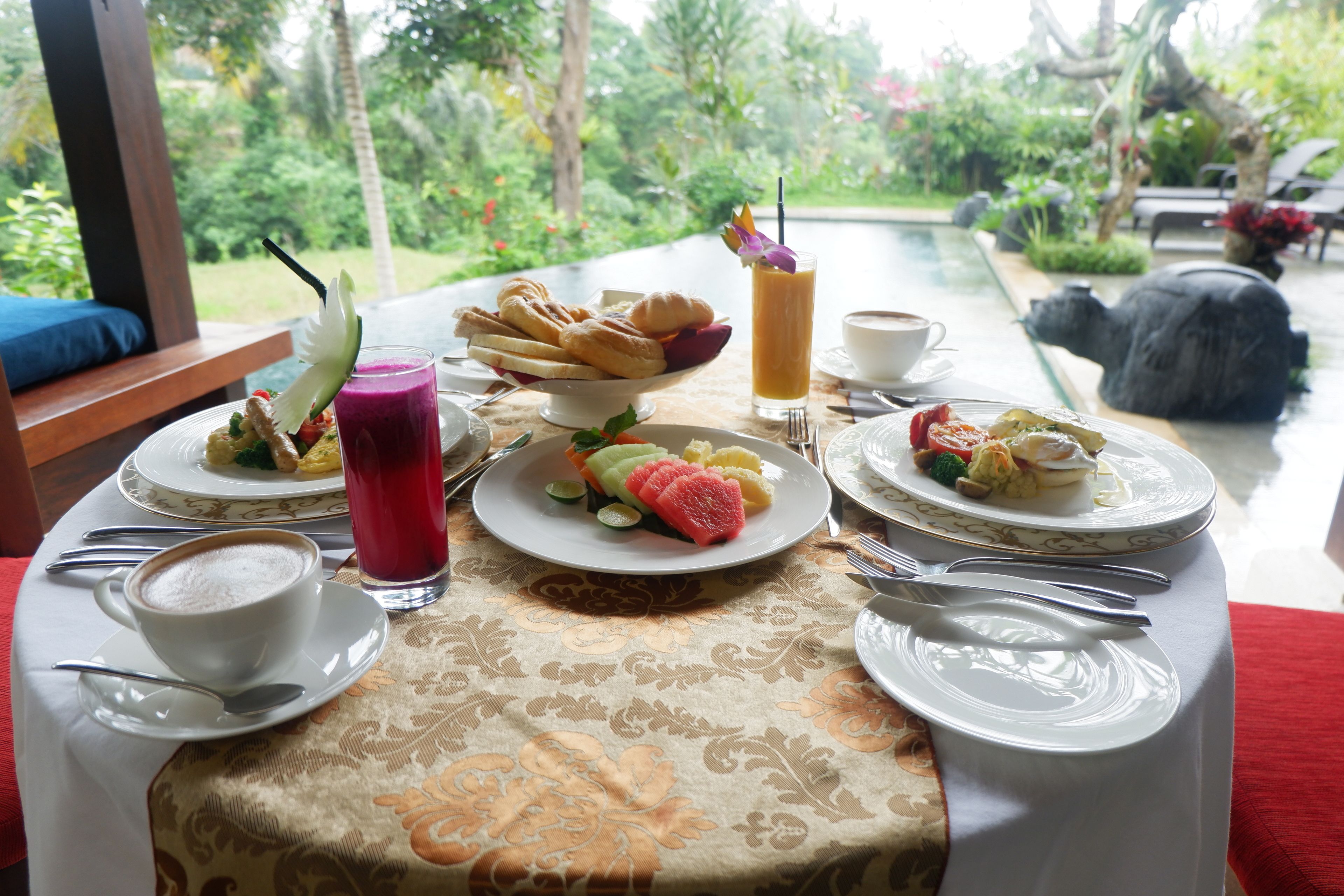 Dagelijks à la carte ontbijt (IDR 200000 per persoon)