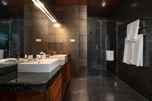 Deluxe Room, 1 King Bed, Garden View | Bathroom | Shower, free toiletries, hair dryer, towels - Clove Villa (Kandy)
