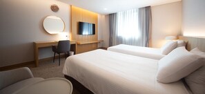 스탠다드 트윈룸 | 고급 침구, 책상, 암막 커튼, 무료 WiFi