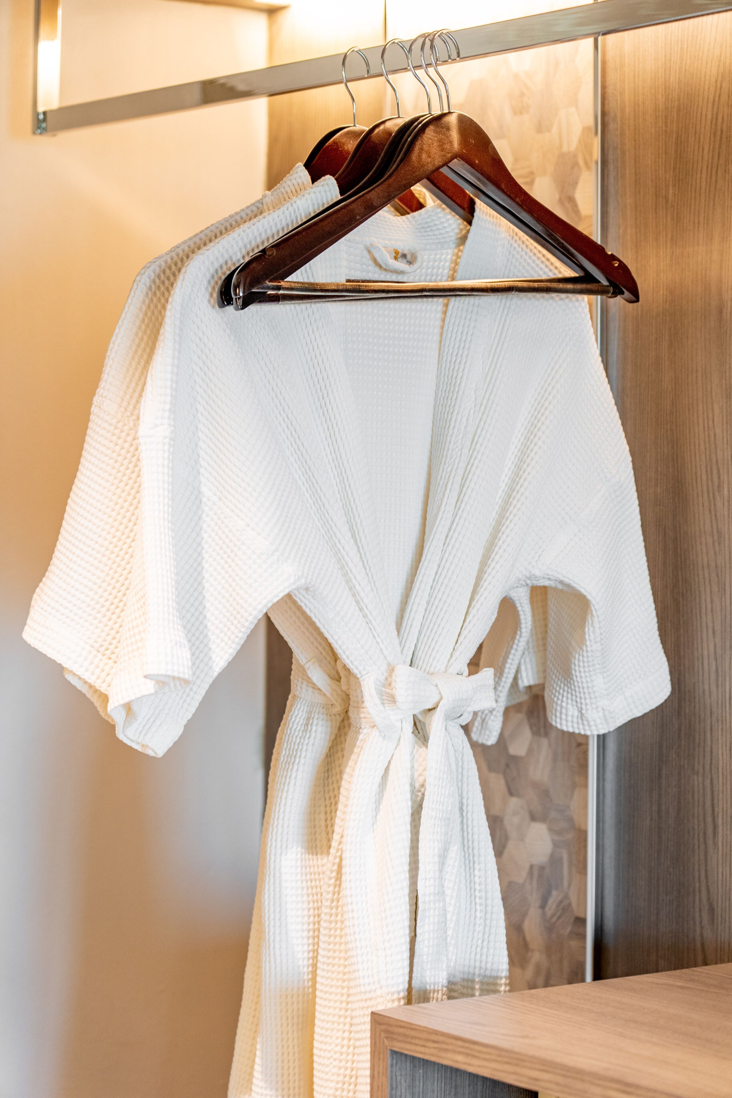 combined shower/bathtub, free toiletries, hair dryer, bathrobes