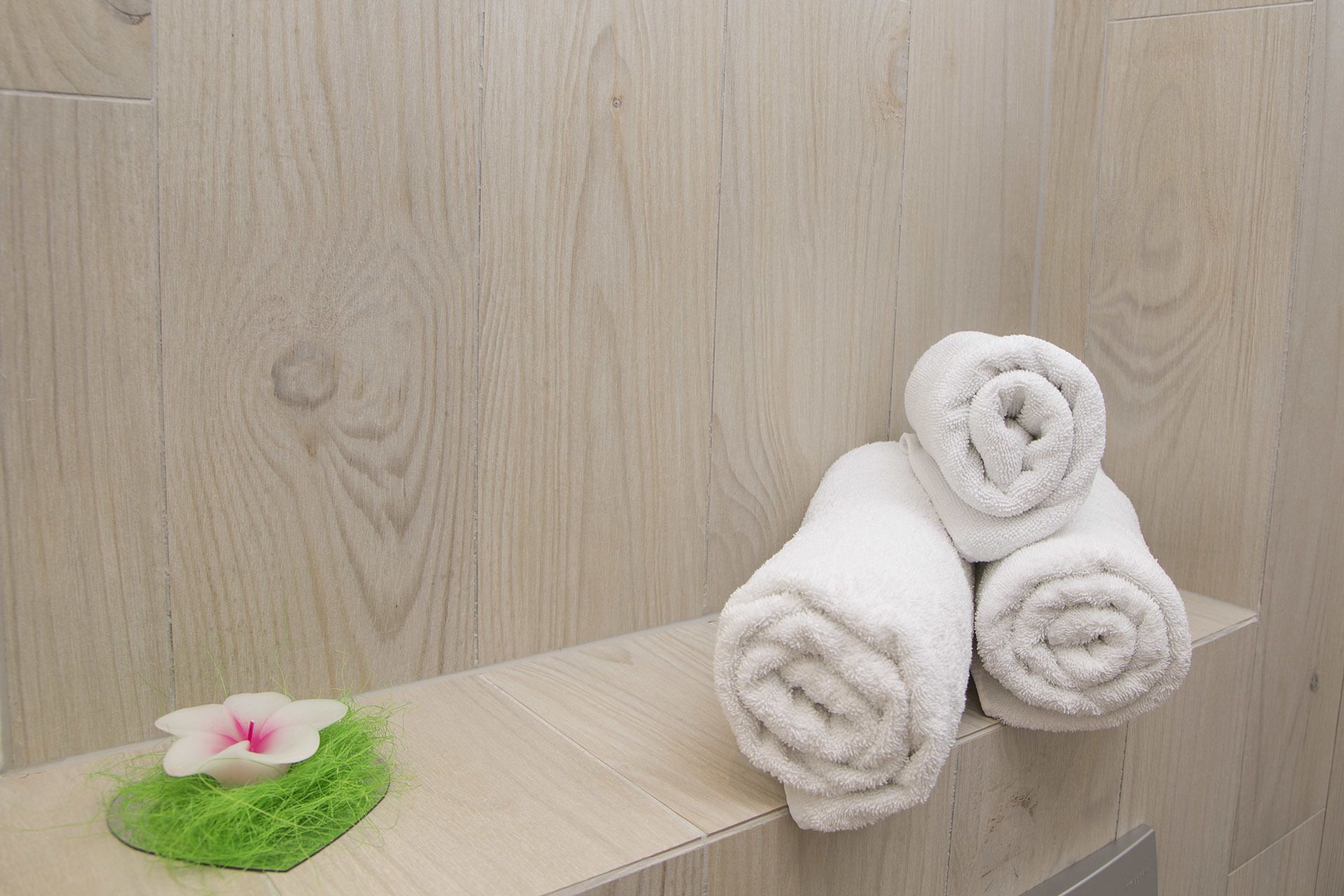 free toiletries, hair dryer, towels