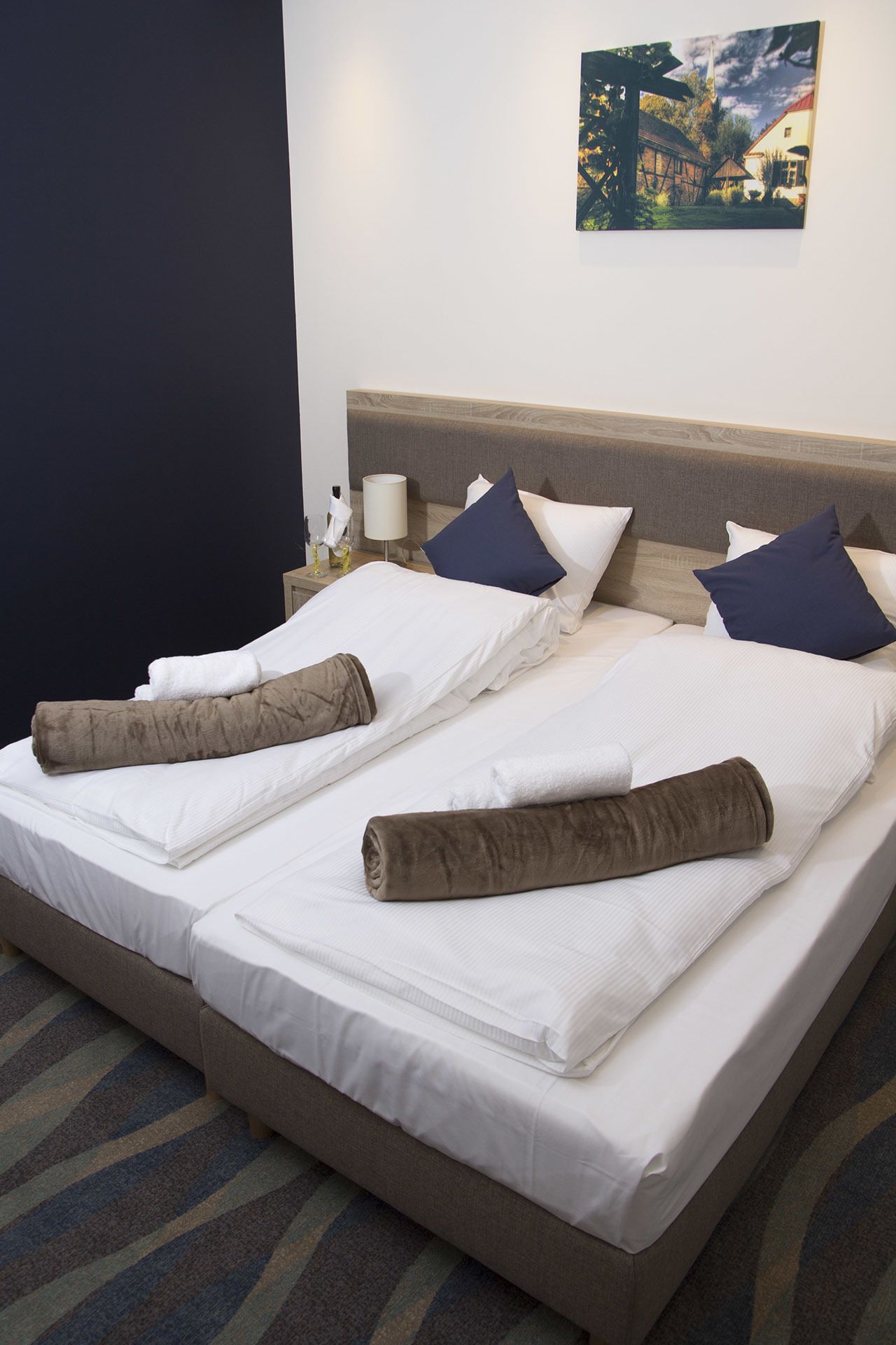 standard double or twin room | premium bedding, minibar, desk, blackout curtains