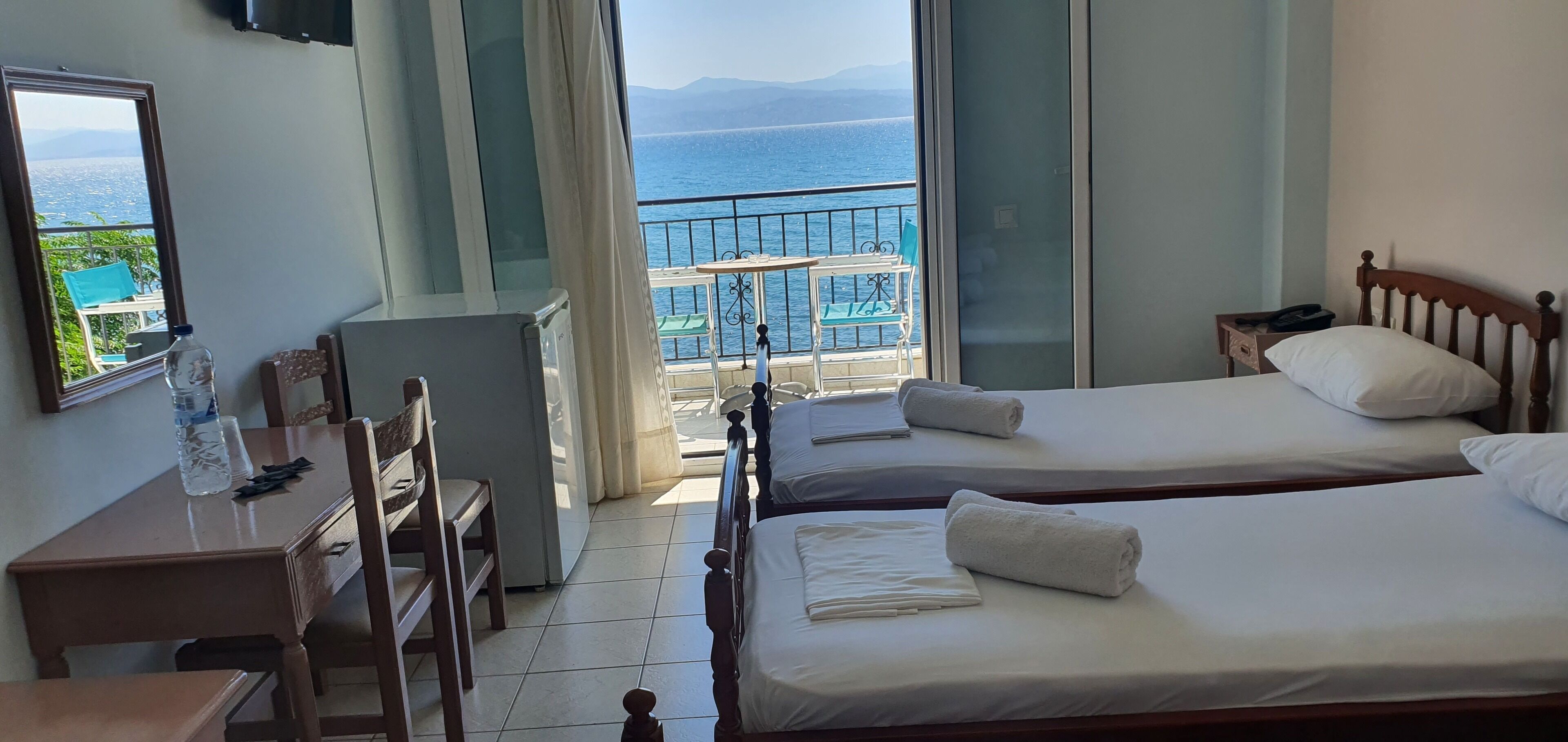 triple room, sea view | in-room safe, rollaway beds, free wifi, bed sheets