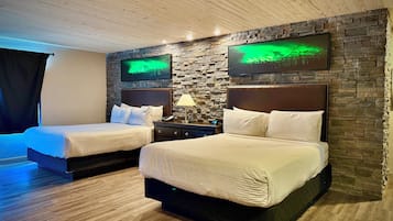 Premium bedding, pillow-top beds, desk, free WiFi