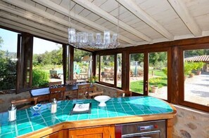 Villa, Multiple Bedrooms (Villa Vittorio) | Private kitchen | Fridge, microwave, toaster - Villa Vittorio (Monticiano)