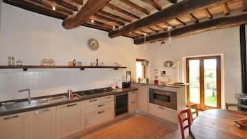 Panoramic Villa, 3 Bedrooms (Poggio Del Sole) | Private kitchen | Full-size fridge, microwave, stovetop, dishwasher