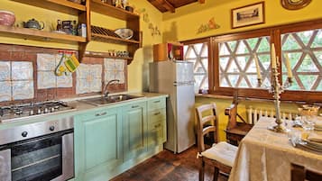 Villa, 3 Bedrooms, Hill View (Casa Vania) | Private kitchen | Full-sized fridge, microwave, stovetop, dishwasher