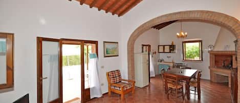 Panoramic Villa, 2 Bedrooms | Living area | TV, fireplace