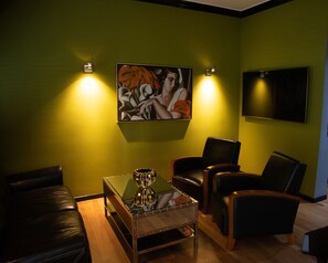 Apartment, 2 Bedrooms | Living room | 42-inch LED TV with digital channels, TV - Andromeda Suites and Apartments (Athens)