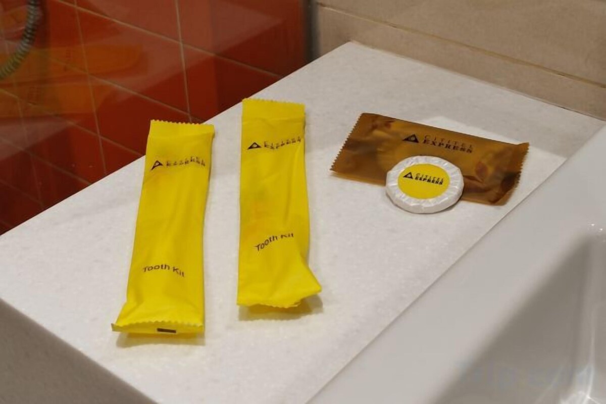 Shower, free toiletries, hair dryer, bidet