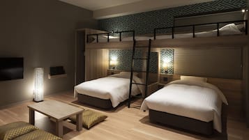 Vierpersoonskamer (K Park Twin + Loft 2) | Verduisterende gordijnen, een strijkplank/strijkijzer, gratis wifi