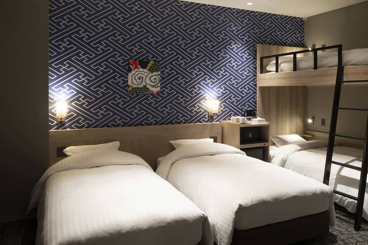 k park twin + bunk beds (sleeps up to 4) | blackout curtains, iron/ironing board, free wifi, bed sheets