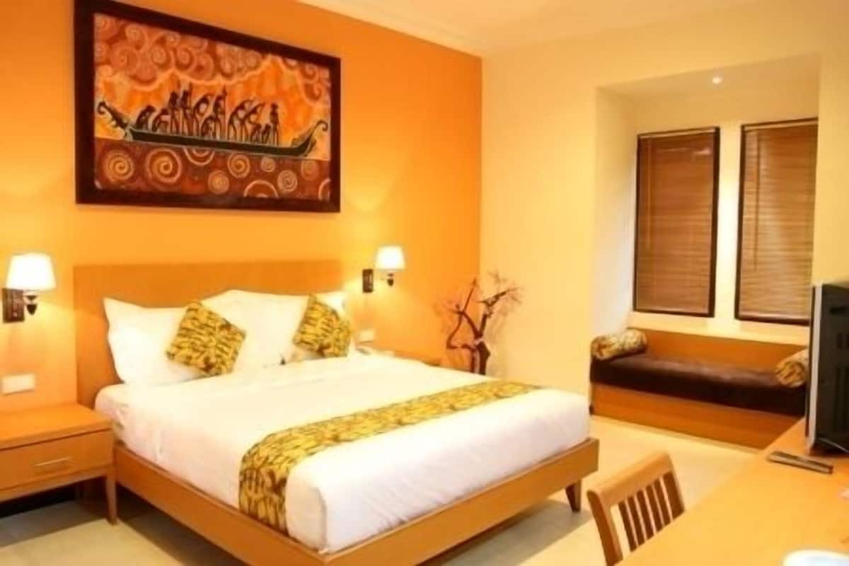 Quarto casal luxo | Escrivaninha, camas extras/dobráveis (sobretaxa), Wi-Fi de cortesia