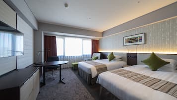 スタンダードツイン 禁煙 線路側 | 高級寝具、デスク、遮光カーテン、WiFi (無料)