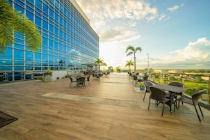 Outdoor wedding area