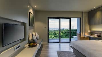 In-room safe, desk, blackout curtains, free cots/infant beds
