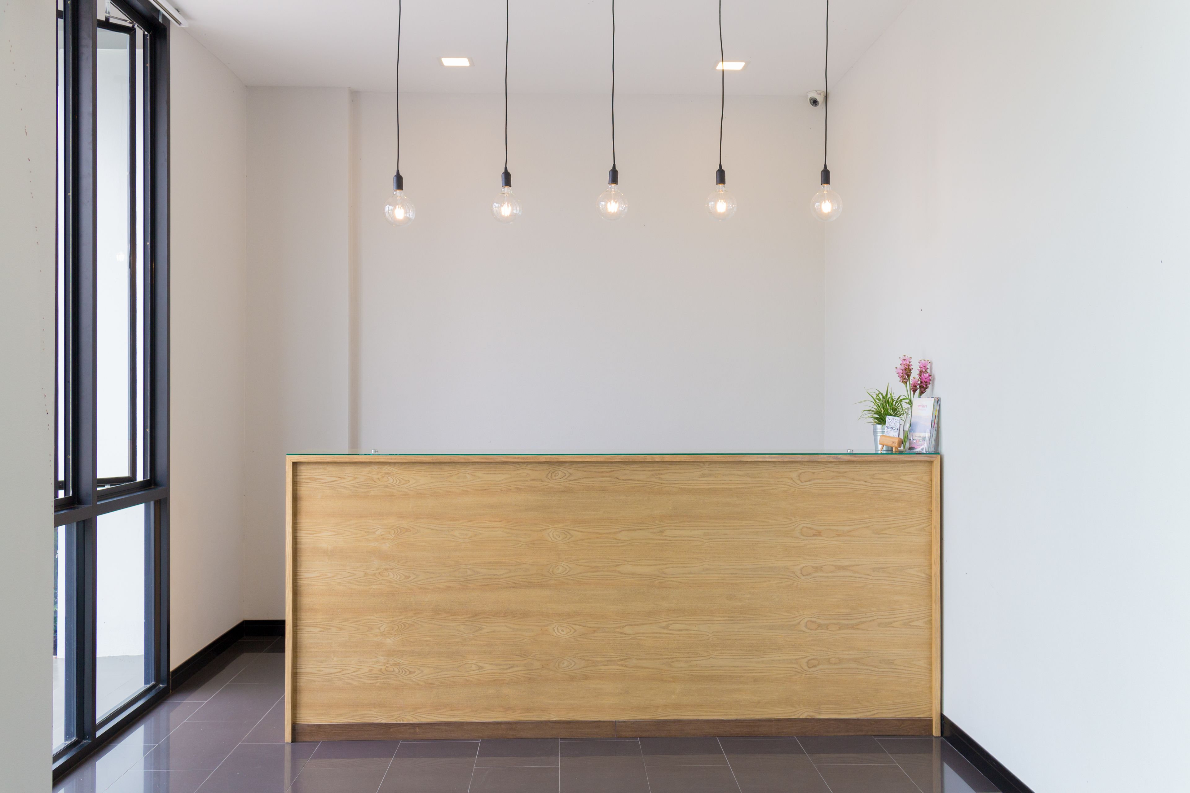 Mostrador para check-in y check-out