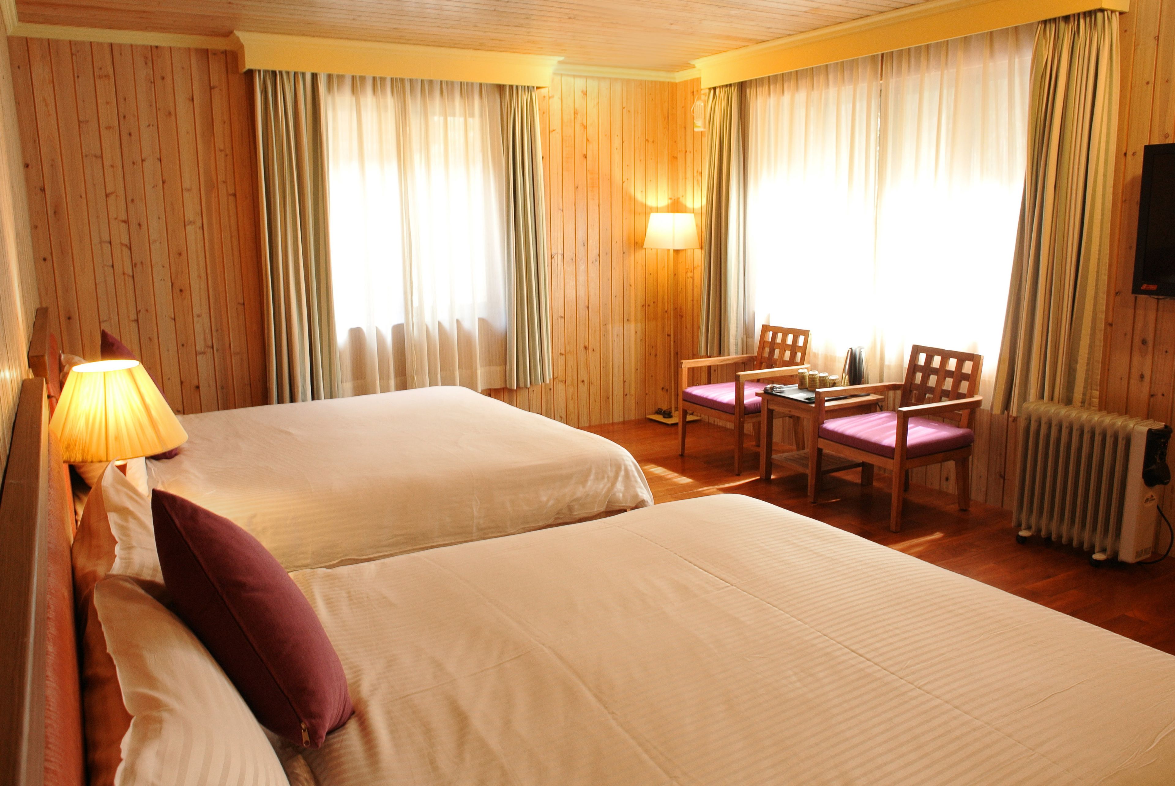 desk, blackout curtains, free wifi