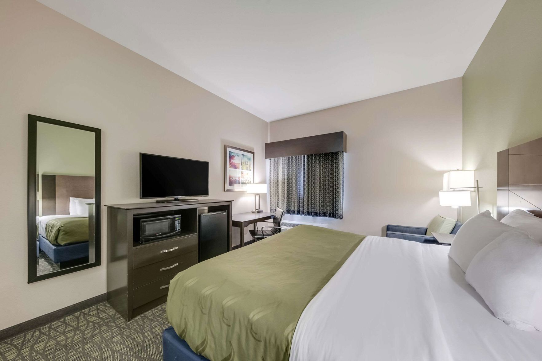 Egyptian cotton sheets, premium bedding, desk, laptop workspace