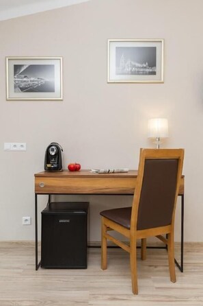 Down duvets, minibar, in-room safe, desk