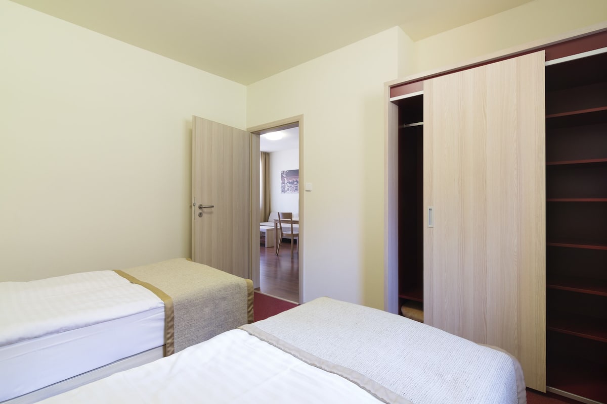 Ropa de cama de alta calidad, colchones viscoelásticos, minibar