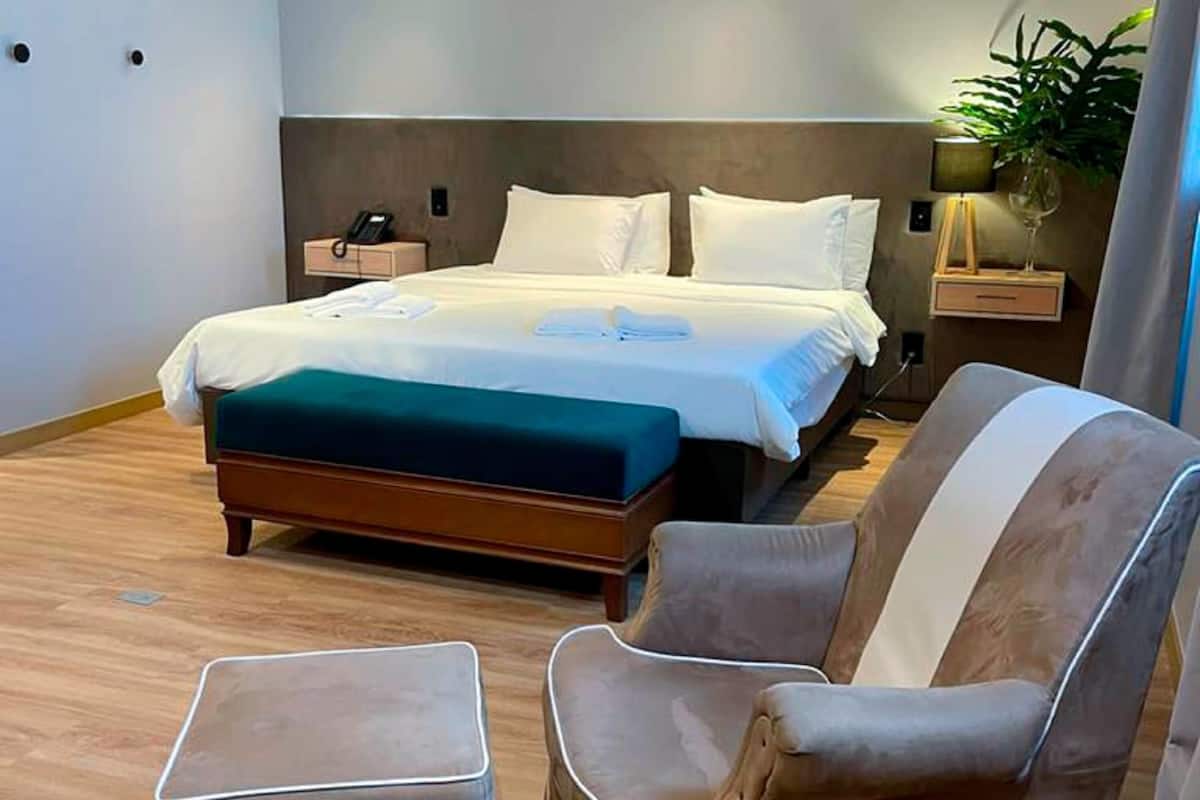 hypo-allergenic bedding, pillow-top beds, minibar, in-room safe