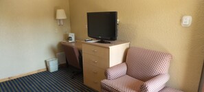 Desk, free WiFi, bed sheets