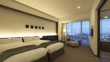 Executive-Zweibettzimmer, Nichtraucher (Western Style Room with View Bath) | Zimmersafe, kostenloses WLAN, Bettwäsche