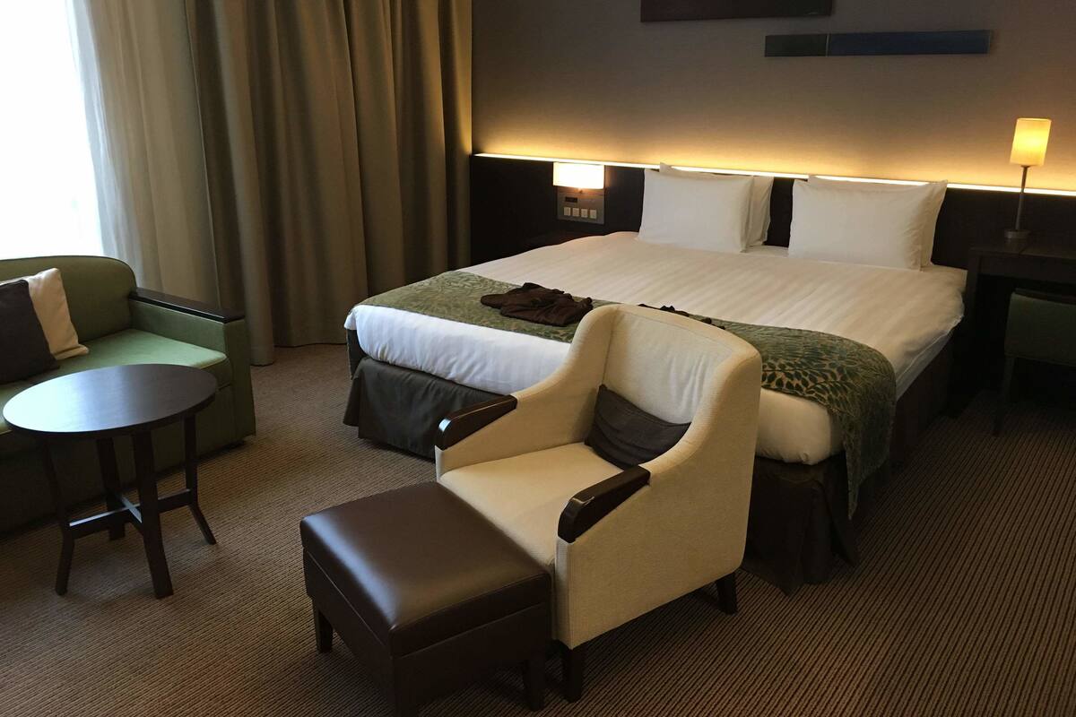 Kamar Double Superior, Bebas Asap Rokok (in-room hot spring) | Brankas, Wi-Fi gratis, dan seprai linen