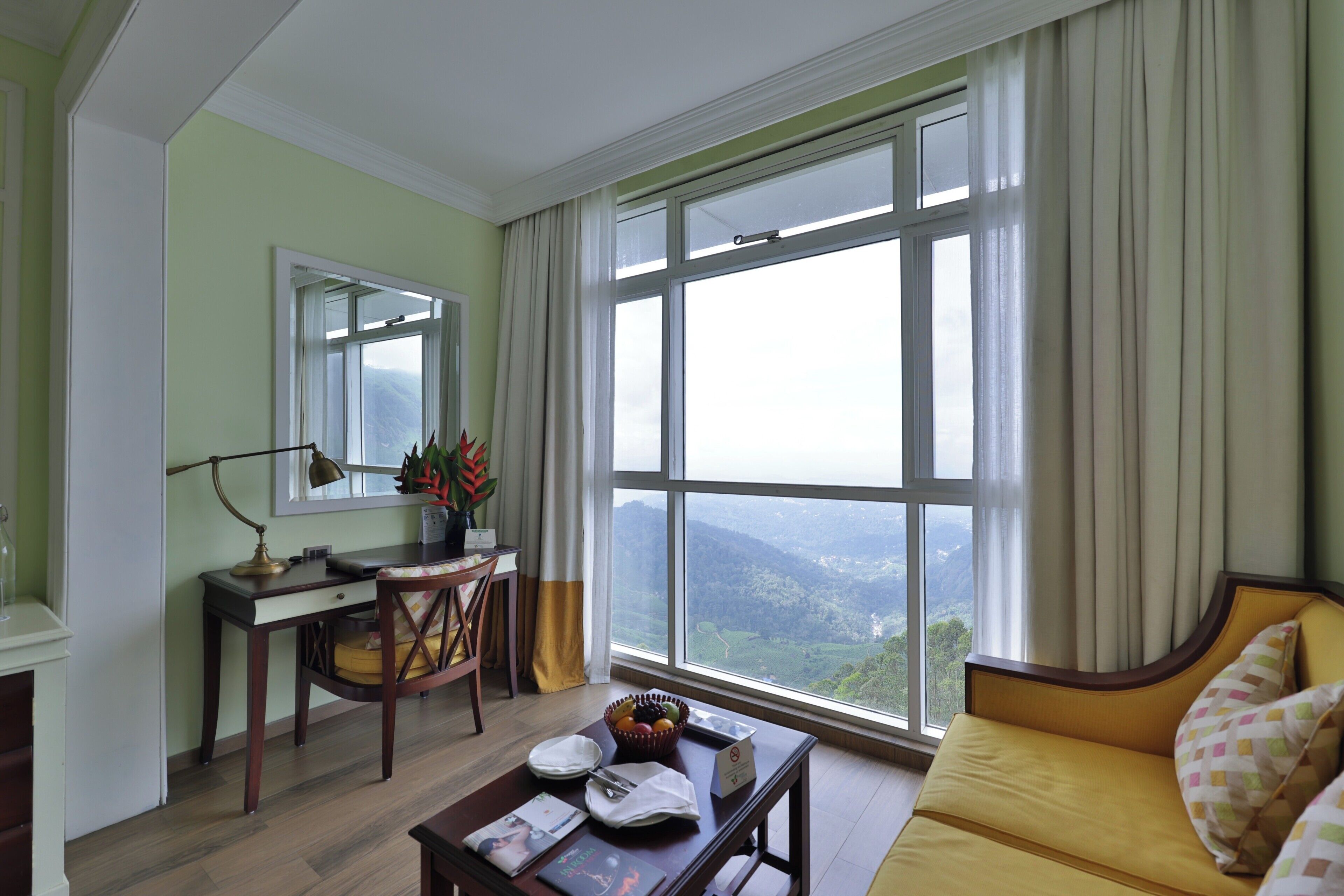 tropic green room with mountain view | egyptian cotton sheets, premium bedding, minibar, in-room safe