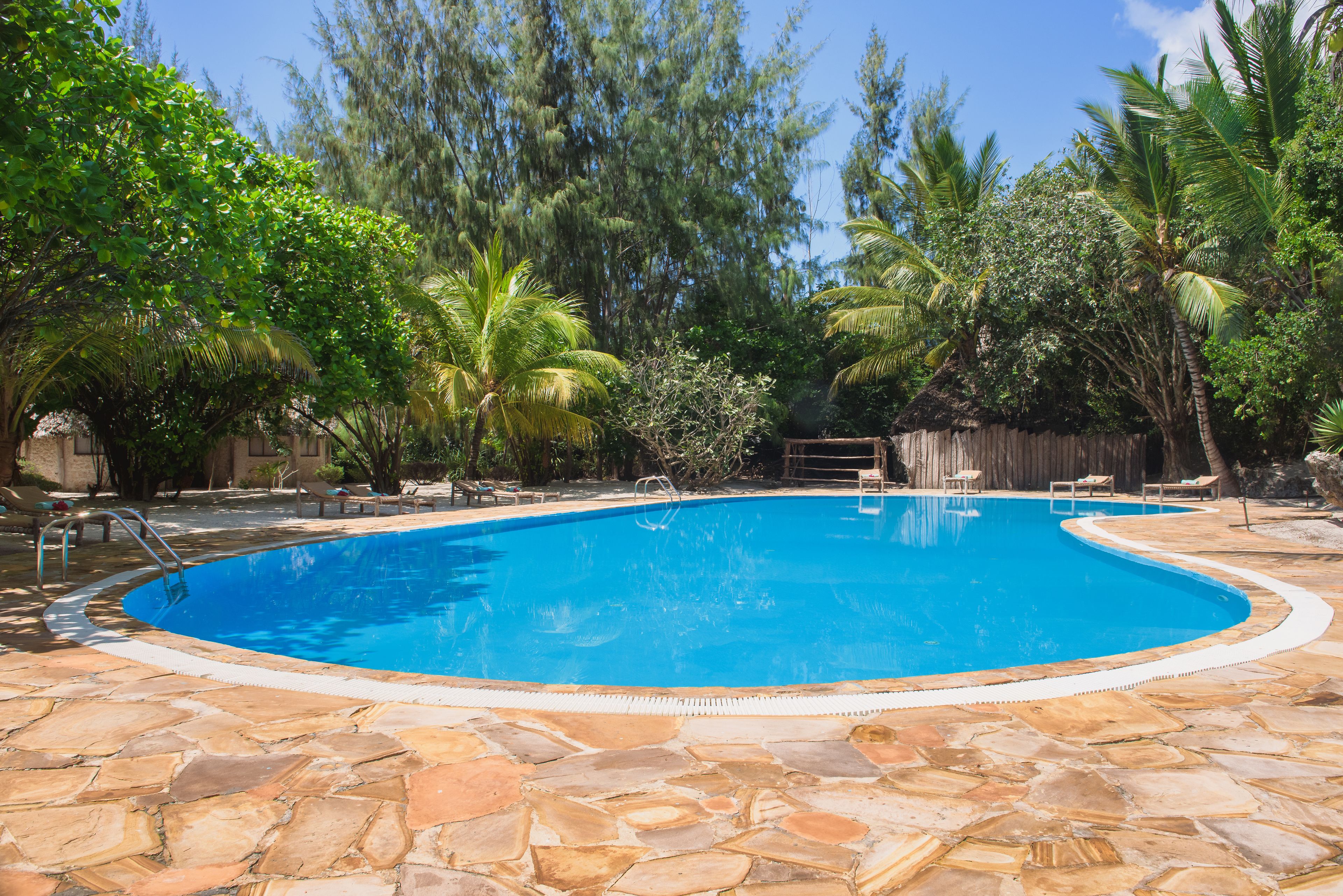 Outdoor pool, open 8:00 AM to 7:00 PM, pool loungers