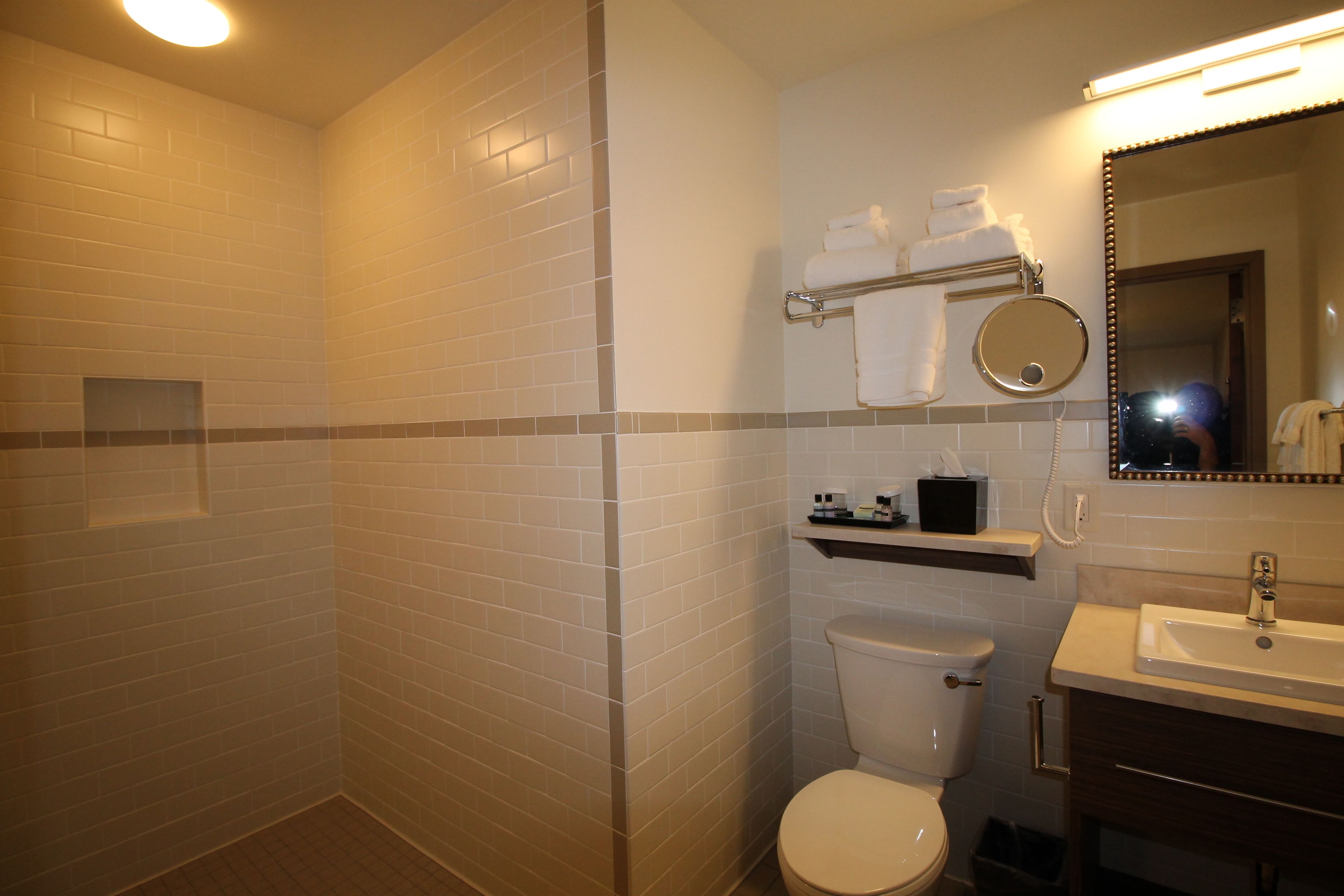 double room | bathroom | shower, hair dryer, towels