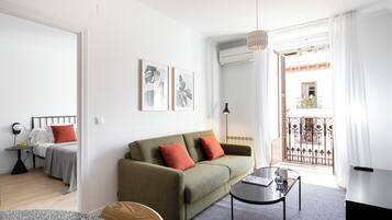 Apartment, 1 Bedroom, Balcony | Living area | 37-inch flat-screen TV with satellite channels, TV