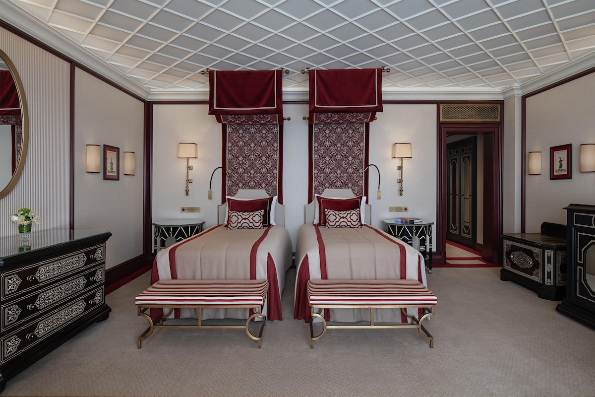 Grand Deluxe Ciragan Bosphorus View Twin Room | Egyptian cotton sheets, premium bedding, down comforters, minibar