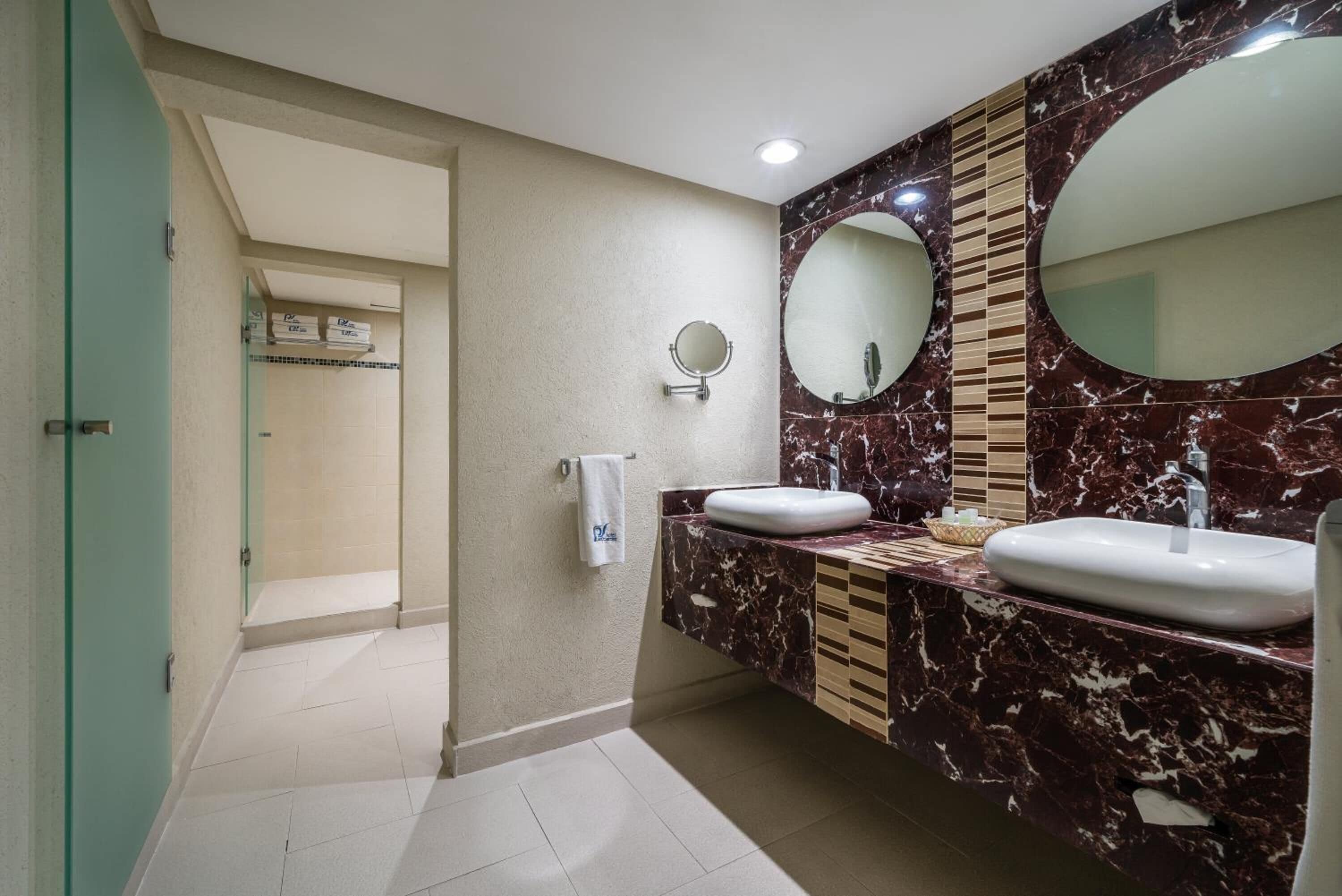 free toiletries, hair dryer, towels