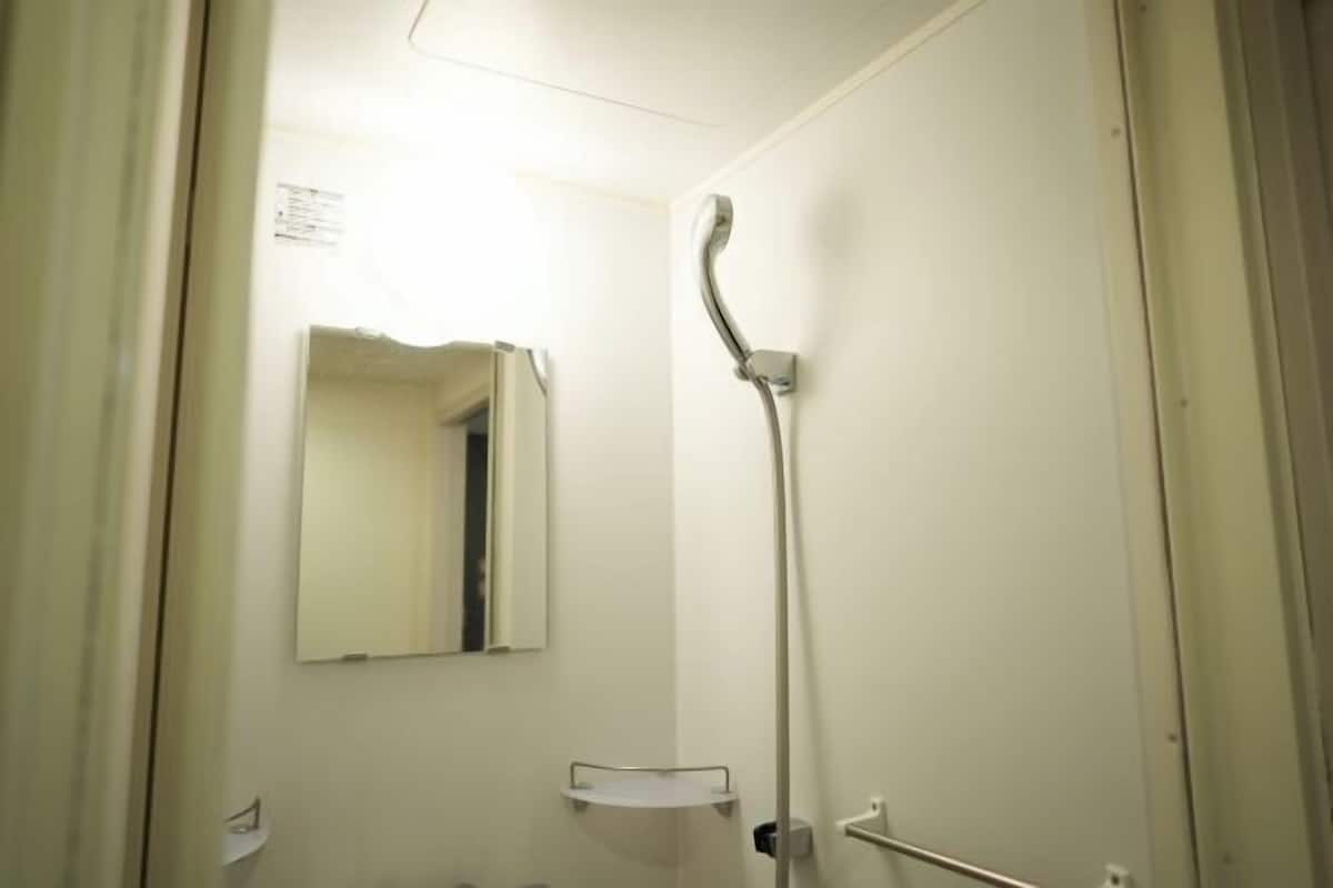 Douche, douche hydromassante, chaussons, bidet