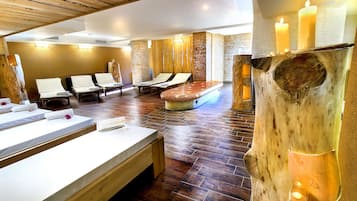 Sauna, bain à remous, hammam, soins corporels, enveloppements corporels