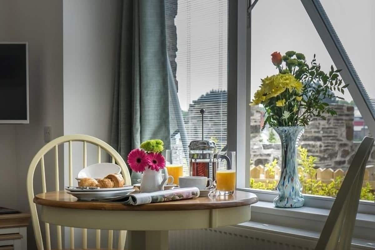 Lyxstudio - eget badrum - utsikt mot trädgården (Coach House)