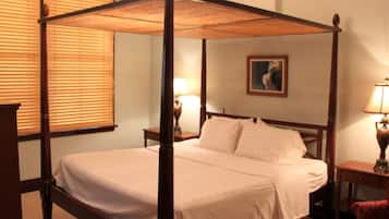 Desk, free WiFi, bed sheets, alarm clocks