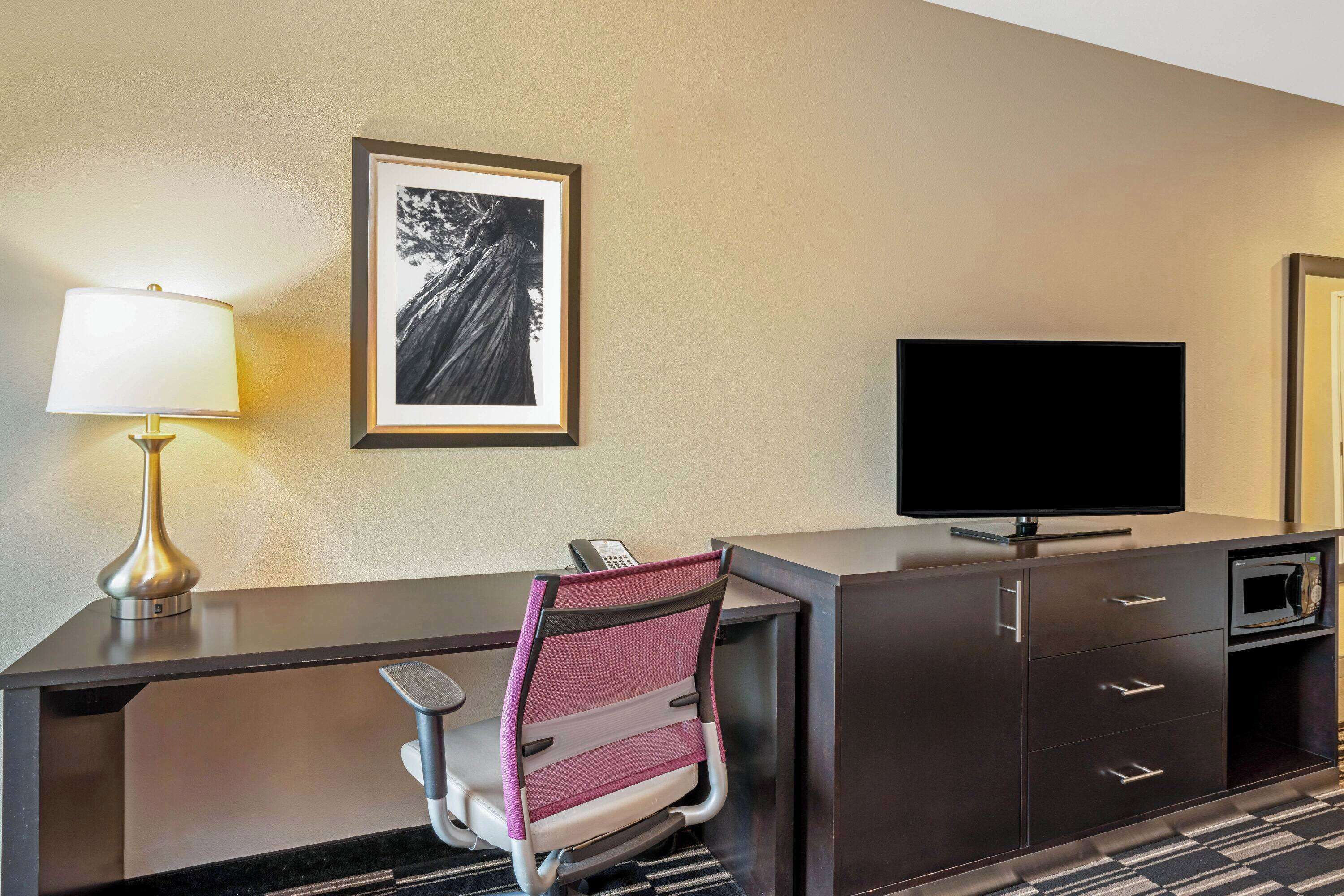 1 bedroom, premium bedding, desk, blackout curtains