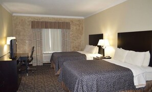 Standard Room, 2 Queen Beds | Desk, iron/ironing board, free WiFi, bed sheets