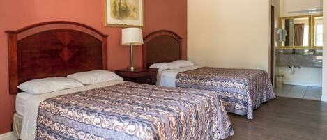 Premium bedding, desk, free WiFi, bed sheets