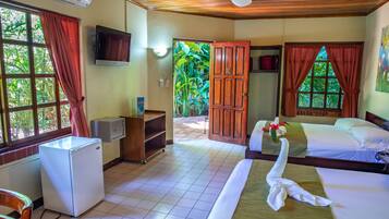 Double Room, 2 Double Beds, Garden View, Garden Area | Garden view