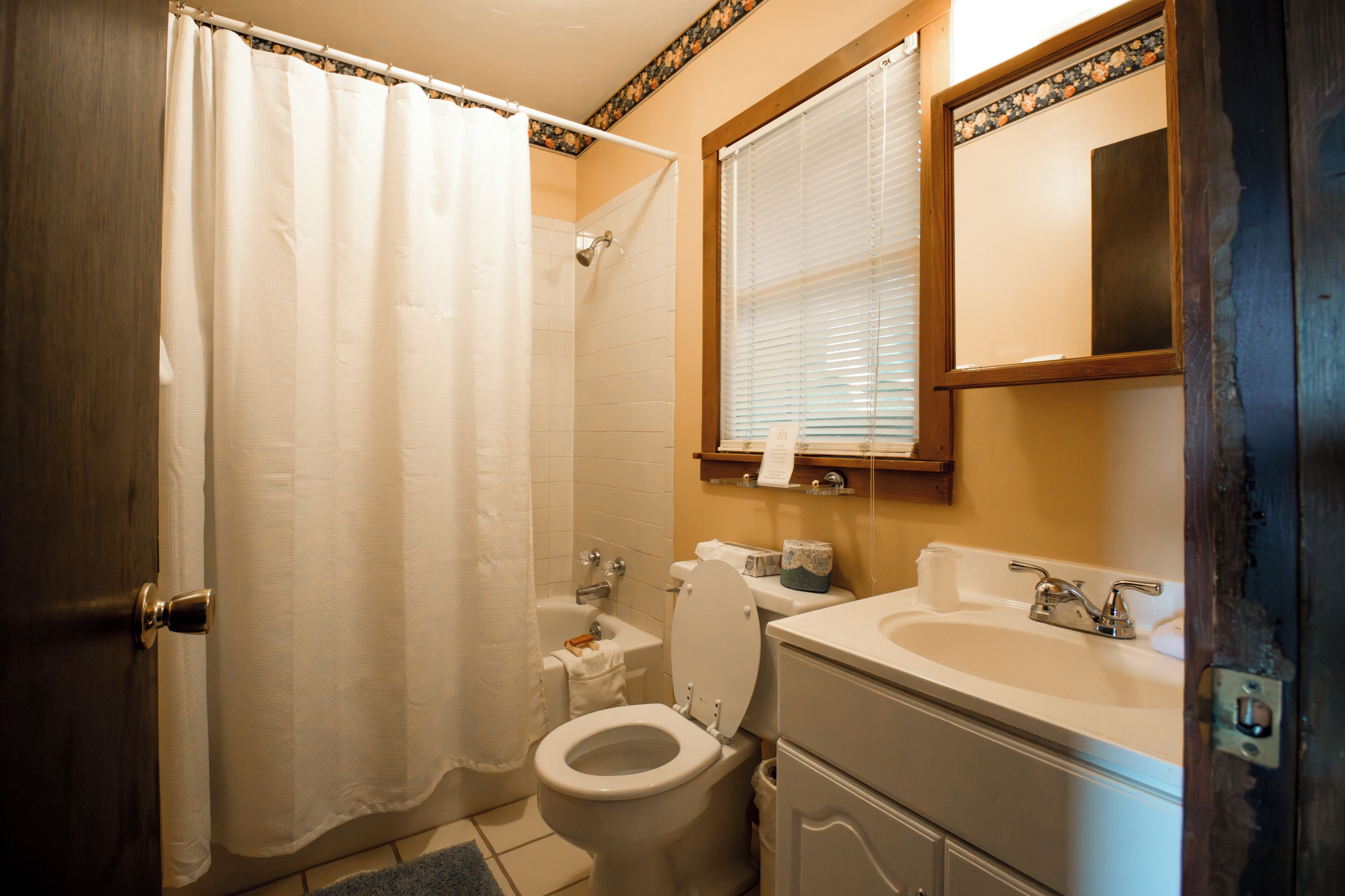 highland cottage 1 queen/bdrm, 1 double/bdrm, 1 queen sleeper with full bath | bathroom | free toiletries, hair dryer, towels