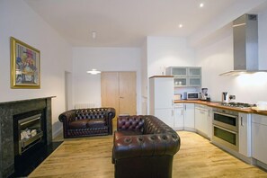 Standard Apartment, 3 Bedrooms (18 Golden Square) | Living area | Flat-screen TV, DVD player - Aspect Apartments City Centre (Aberdeen)