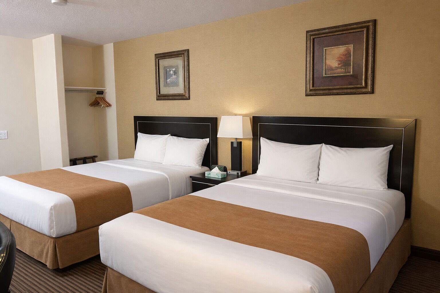 Room, 2 Queen Beds, Non Smoking | Memory foam beds, individually furnished, desk, laptop workspace