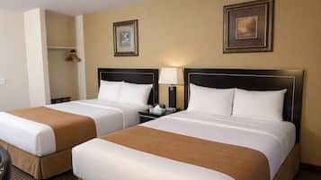 Room, 2 Queen Beds, Non Smoking | Memory-foam beds, individually furnished, desk, laptop workspace