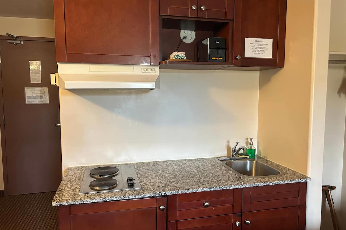 Oda, 1 Büyük (Queen) Boy Yatak, Sigara İçilmez (Efficiency) | Masa, ütü/ütü masası, ücretsiz kablosuz İnternet, çarşaf takımı